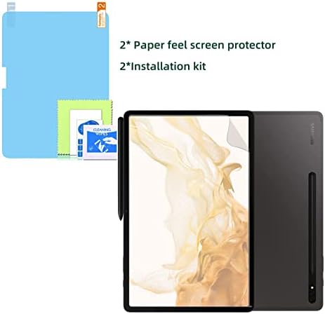 Porubar [2 חבילה] מגן מסך תחושת נייר ， עבור סמסונג גלקסי לשונית S8 Ultra 14.6 אינץ